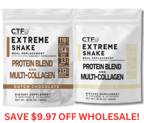 1.	Chocolate and Vanilla EXTREME SHAKE w/Sensoril® Ashwagandha PROTEIN & MULTI-COLLAGEN - 2 Pack (30 servings, 2 scoops per serving)
